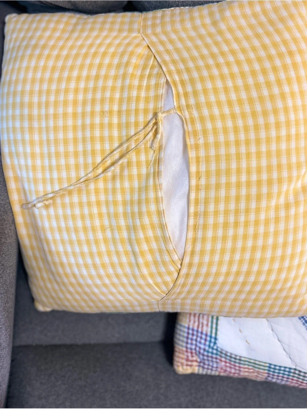 Pr Patchwork Quilted Pillows Country Style
